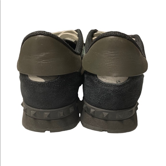 Valentino Garavani Men's Black Valentino Garavani Rockrunner Camouflage Sneakers - Picture 4 of 10